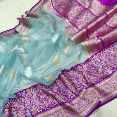 Organza Saree vs. Tissue Saree: Exploring the Differences and Styling ...